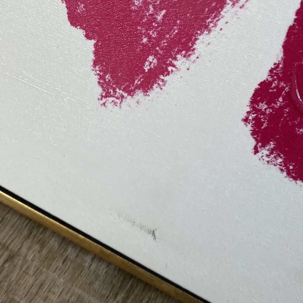 LOVE Wall Art Canvas Framed Artwork Graphic Pop Pink Home Gift Wedding Shower